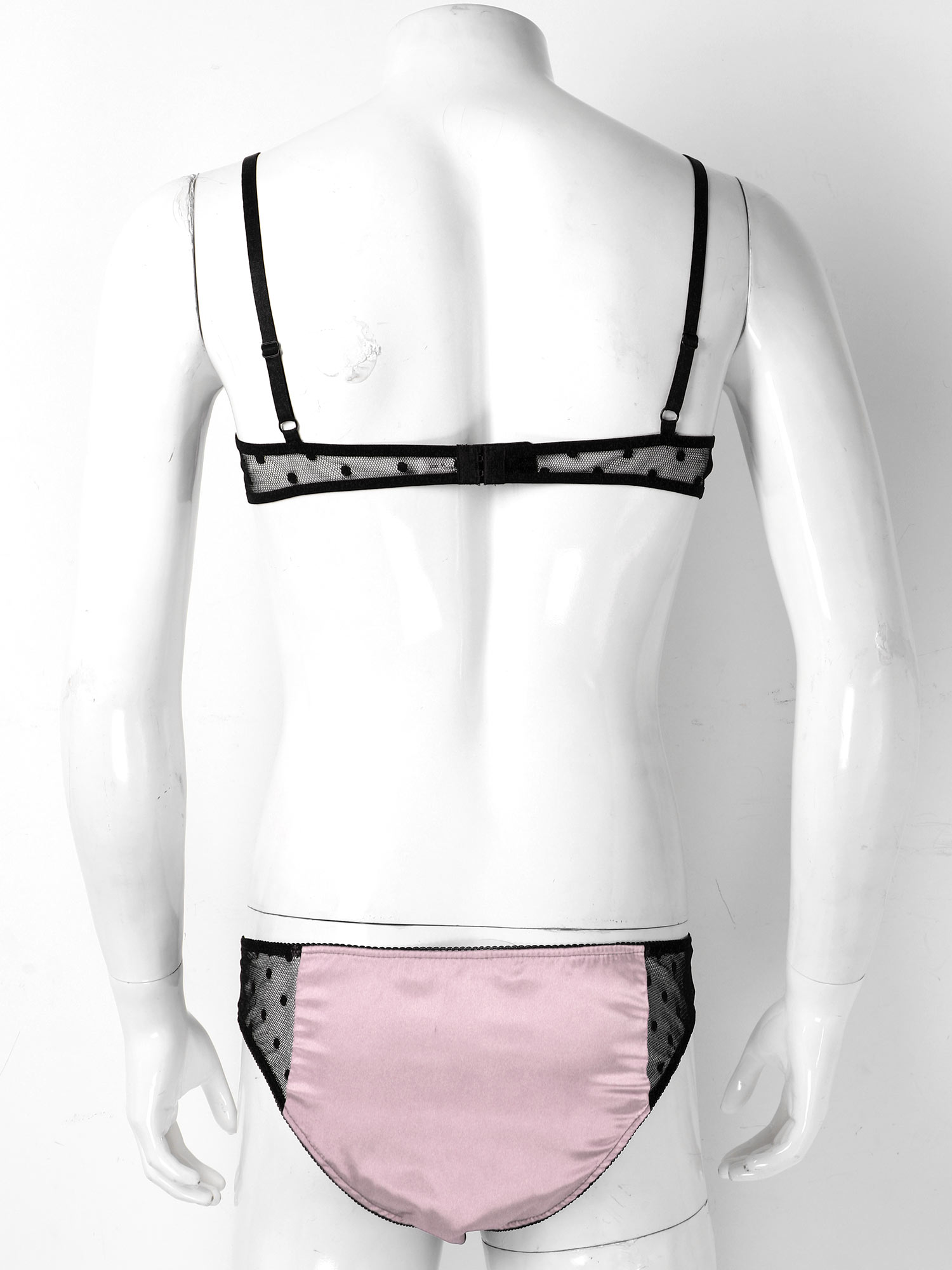 Traje de lencería de satén par - Sheer Mesh Bra reseña y precio